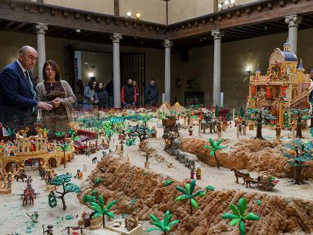 Imagen La construcción de una pirámide, la zona de termas o la escena de ‘La matanza de los inocentes’ son algunas de las novedades en el Belén de Playmobil de la Diputación